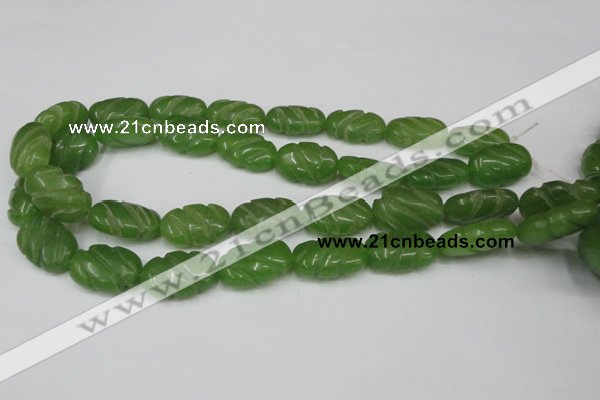 CCN683 15.5 inches 15*23mm carved oval candy jade beads wholesale
