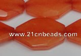 CCN690 15.5 inches 20*30mm faceted octagonal candy jade beads