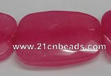 CCN702 15.5 inches 30*40mm faceted trapezoid candy jade beads