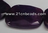 CCN707 15.5 inches 30*40mm faceted trapezoid candy jade beads