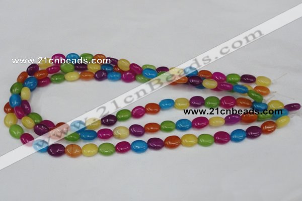 CCN724 15.5 inches 8*10mm oval candy jade beads wholesale
