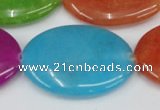 CCN726 15.5 inches 25*35mm oval candy jade beads wholesale