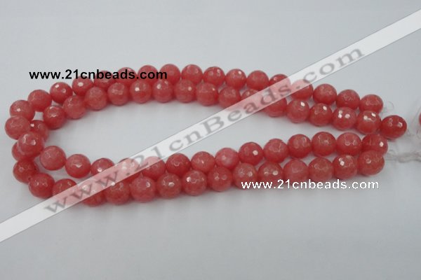 CCN753 15.5 inches 4mm faceted round candy jade beads wholesale