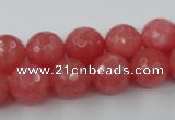 CCN770 15.5 inches 6mm faceted round candy jade beads wholesale