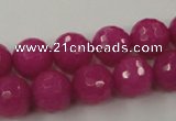 CCN771 15.5 inches 6mm faceted round candy jade beads wholesale