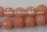 CCN775 15.5 inches 6mm faceted round candy jade beads wholesale