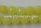 CCN776 15.5 inches 6mm faceted round candy jade beads wholesale