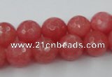 CCN787 15.5 inches 8mm faceted round candy jade beads wholesale