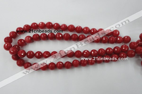 CCN807 15.5 inches 10mm faceted round candy jade beads wholesale