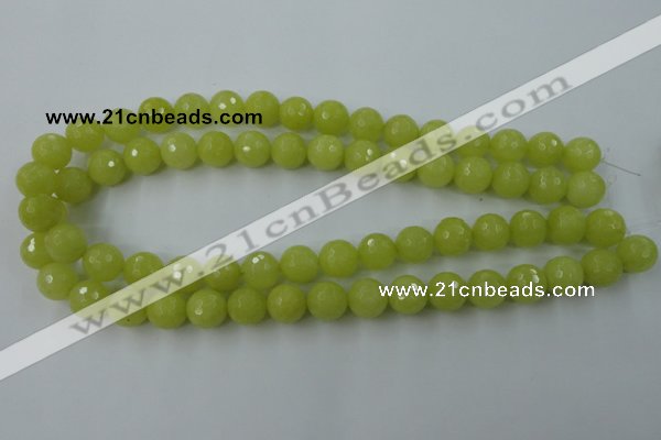 CCN811 15.5 inches 10mm faceted round candy jade beads wholesale