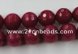 CCN825 15.5 inches 12mm faceted round candy jade beads wholesale