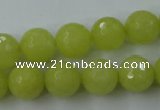 CCN828 15.5 inches 12mm faceted round candy jade beads wholesale