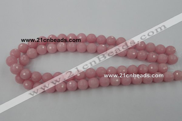 CCN837 15.5 inches 14mm faceted round candy jade beads wholesale