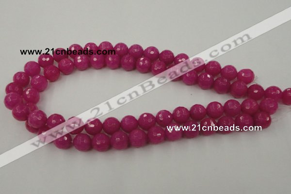 CCN839 15.5 inches 14mm faceted round candy jade beads wholesale