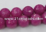 CCN840 15.5 inches 14mm faceted round candy jade beads wholesale
