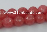 CCN855 15.5 inches 16mm faceted round candy jade beads