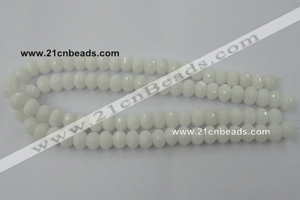 CCN904 15.5 inches 9*12mm faceted rondelle candy jade beads