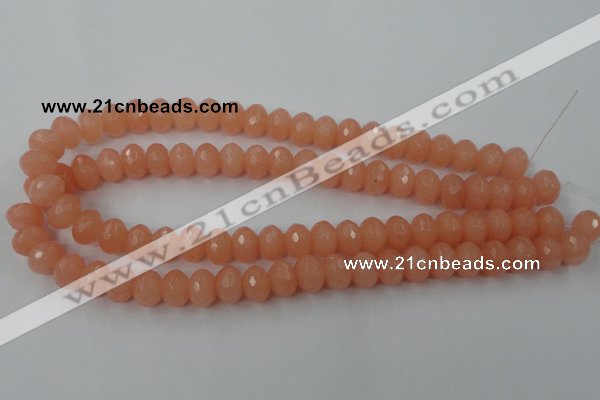 CCN905 15.5 inches 9*12mm faceted rondelle candy jade beads