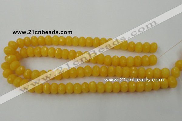 CCN908 15.5 inches 9*12mm faceted rondelle candy jade beads