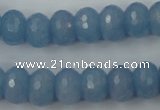 CCN909 15.5 inches 9*12mm faceted rondelle candy jade beads