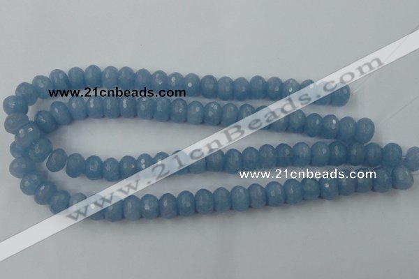 CCN909 15.5 inches 9*12mm faceted rondelle candy jade beads