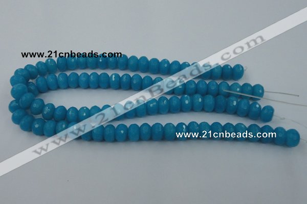 CCN910 15.5 inches 9*12mm faceted rondelle candy jade beads