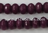 CCN911 15.5 inches 9*12mm faceted rondelle candy jade beads