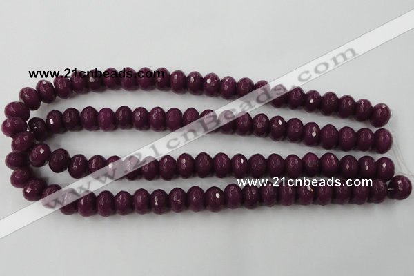 CCN911 15.5 inches 9*12mm faceted rondelle candy jade beads