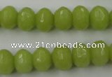 CCN912 15.5 inches 9*12mm faceted rondelle candy jade beads