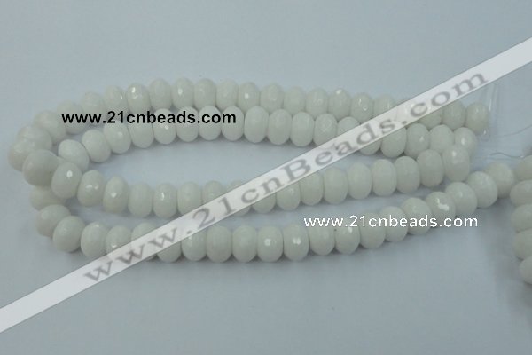 CCN915 15.5 inches 10*14mm faceted rondelle candy jade beads