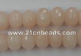 CCN916 15.5 inches 10*14mm faceted rondelle candy jade beads