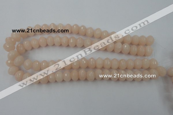 CCN916 15.5 inches 10*14mm faceted rondelle candy jade beads