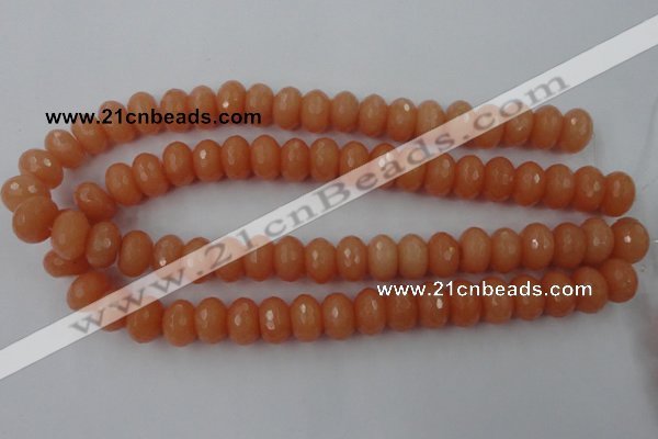 CCN917 15.5 inches 10*14mm faceted rondelle candy jade beads