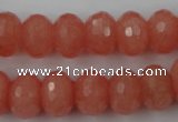 CCN918 15.5 inches 10*14mm faceted rondelle candy jade beads