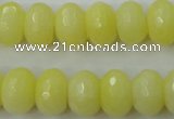 CCN919 15.5 inches 10*14mm faceted rondelle candy jade beads