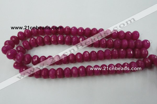 CCN921 15.5 inches 10*14mm faceted rondelle candy jade beads