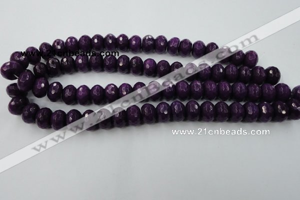 CCN922 15.5 inches 10*14mm faceted rondelle candy jade beads