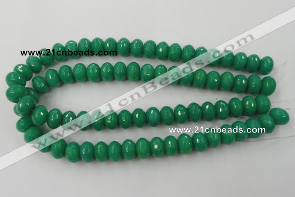 CCN924 15.5 inches 10*14mm faceted rondelle candy jade beads