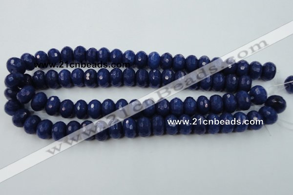 CCN926 15.5 inches 10*14mm faceted rondelle candy jade beads