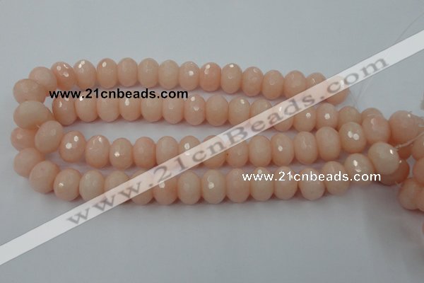 CCN929 15.5 inches 12*16mm faceted rondelle candy jade beads