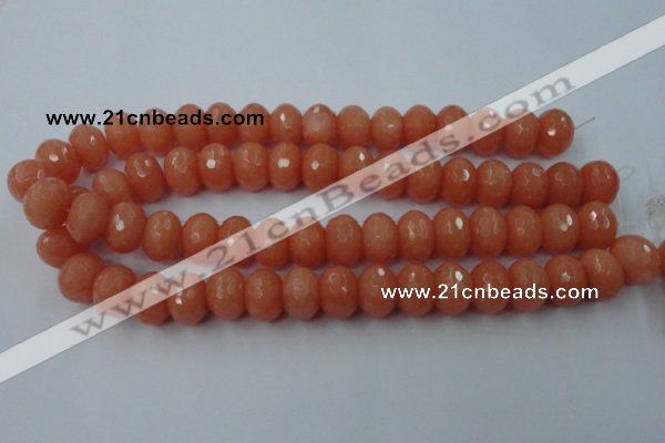 CCN930 15.5 inches 12*16mm faceted rondelle candy jade beads