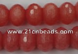 CCN931 15.5 inches 12*16mm faceted rondelle candy jade beads