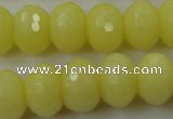 CCN932 15.5 inches 12*16mm faceted rondelle candy jade beads