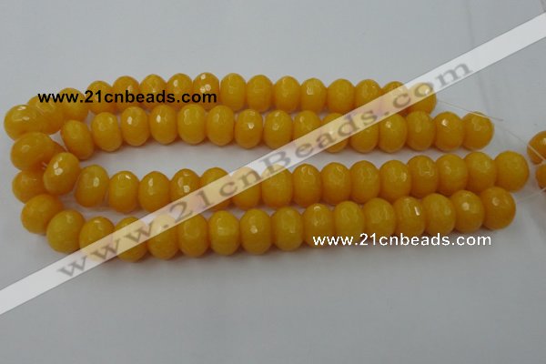 CCN933 15.5 inches 12*16mm faceted rondelle candy jade beads