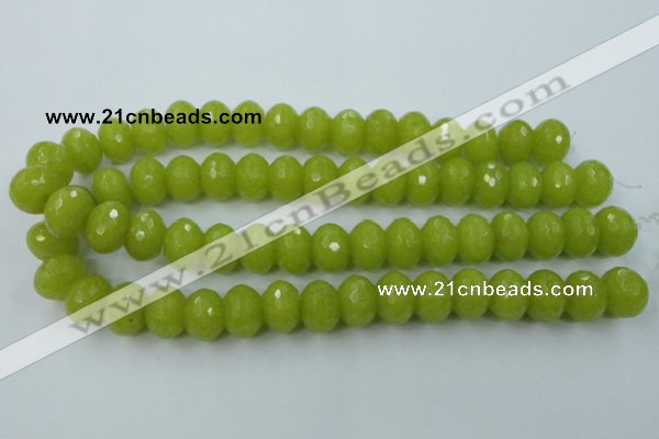 CCN934 15.5 inches 12*16mm faceted rondelle candy jade beads