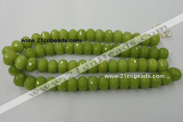 CCN935 15.5 inches 12*16mm faceted rondelle candy jade beads