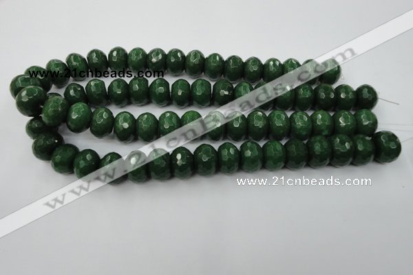 CCN936 15.5 inches 12*16mm faceted rondelle candy jade beads