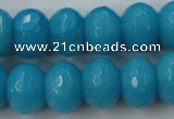 CCN938 15.5 inches 12*16mm faceted rondelle candy jade beads
