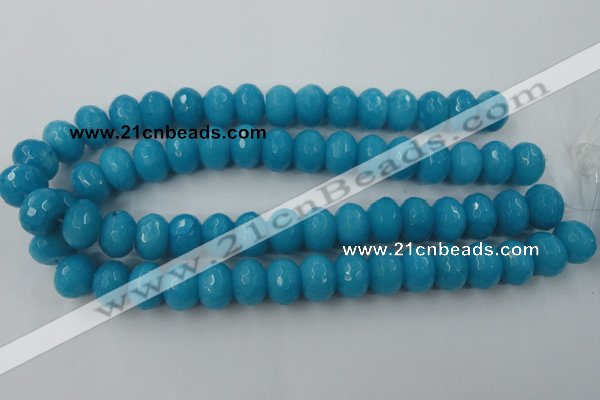 CCN938 15.5 inches 12*16mm faceted rondelle candy jade beads