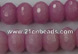 CCN939 15.5 inches 12*16mm faceted rondelle candy jade beads